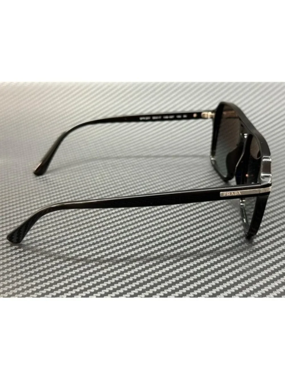 New PRADA Men Black Sunglasses 55-17-150